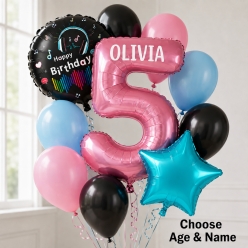 TikTok PERSONALIZED Single Digit balloon Bouquet