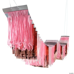 Pink Metallic Foil & Tissue Hanging Ceiling Decoration