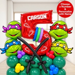TMNT Airfill Personalized Balloon Column