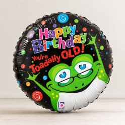 Toadally Old Birthday Foil Balloon