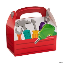 Little Handyman Red Tool Box Treat Box-12Pk