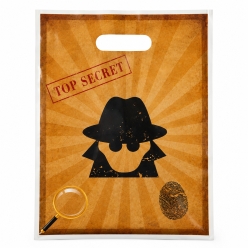 Top Secret Plastic Favour Bags-10 Pk