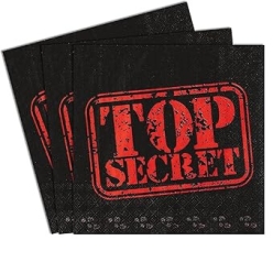 Secret Agent Top Secret Lunch Napkins - 16 PK