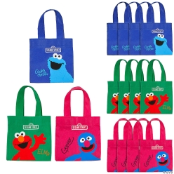Sesame Street Tote Bags - 12Pk