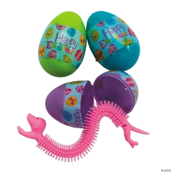 Stretchy Dog Fidget Toy Filled Easter Eggs-48Pk