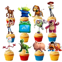 Toy Story 5 Happy Birthday Cupcake Picks - 24 Pack