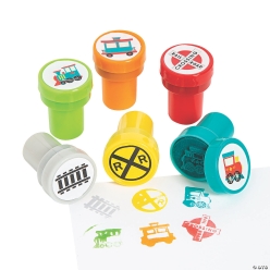 Train Self Inking Stampers - 24 PK