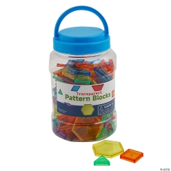 Translucent Shape Counters in Jar