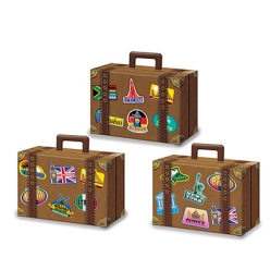 Luggage Deluxe Favour Boxes - 3pk