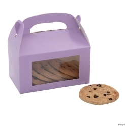 Lavender Treat Boxes with Display Window-12Pk