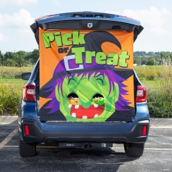 Halloween Witch Pick or Treat Polyester Trunk-or-Treat Cover