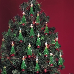 Beaded Crystal Tree Ornament Craft Kits-24Pk