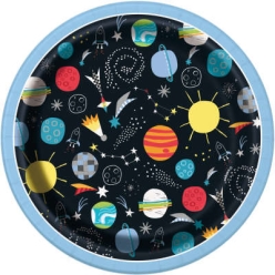 Trendy Space Dessert Plates - 8 Pack