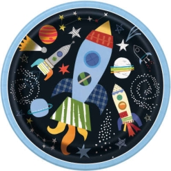 Trendy Space Dinner Plates - 8 Pack