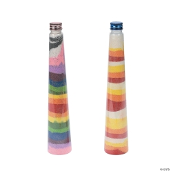 Triangular Cone Sand Art Bottles - 12Pk