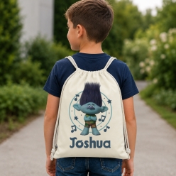 Trolls Branch Together Personalized Drawstring Backpack