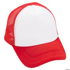 Adults Red Adjustable Trucker Baseball Caps-12Pk
