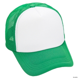 Adults Green Adjustable Trucker Baseball Caps-12Pk