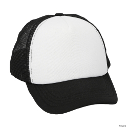 Adults Black Adjustable Trucker Baseball Caps-12Pk