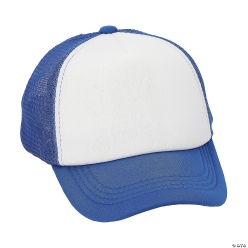 Kids Blue Adjustable Trucker Baseball Caps-12Pk