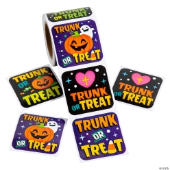 Religious Halloween Trunk-or-Treat Sticker Roll-100Pk
