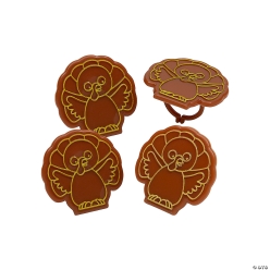 Thanksgiving Turkey Plastic Rings - 24Pk