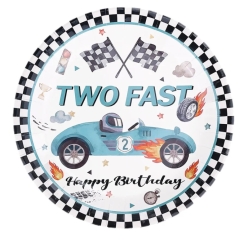 Two Fast Racing Dinner Plates - 10 PK