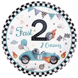 Two Fast Racing Dessert Plates - 10 PK