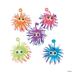 Two-Tone Spike Ball Yo-Yos with Eyes - 12pk
