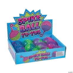 Two-Tone Spike Ball YoYos-12Pk