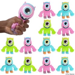 Bright Colour Light-Up Rubber Squeeze Monsters-12Pk