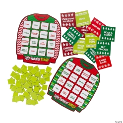 Ugly Sweater Shaped Bingo Game for 16