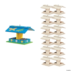 DIY Unfinished Wood Bird Feeder Kits-12Pk