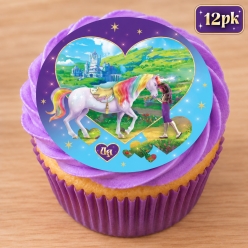 Unicorn Academy Cupcake Icing Toppers 12pk