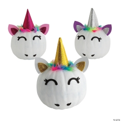Unicorn Pumpkin Decorating Craft Kit-6Pk