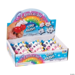 Unicorn Squeeze Toys - 12Pk
