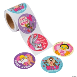 Looney Tunes Characters Valentine's Day Sticker Roll-100Pk