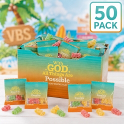 I Love VBS Gummy Bear Candy Packs-50Pk