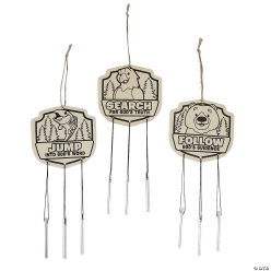 Great North VBS Colour Your Own Wood Wind Chimes-12Pk