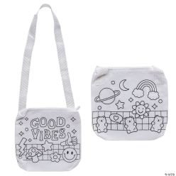 CYO Good Vibes Canvas Crossbody Bags-6Pk