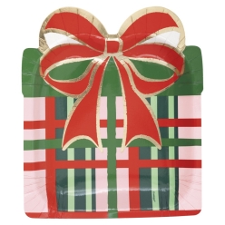 Vintage Christmas Present Shaped 8.25