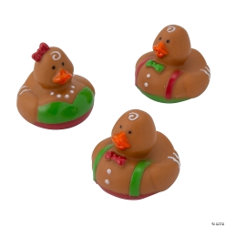 Gingerbread Rubber Duckies - 12 Pack