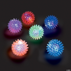 Light-Up Spike Balls - 12Pk