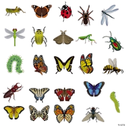 Realistic Bus & Butterflies Sticker Assortment - 48Pk