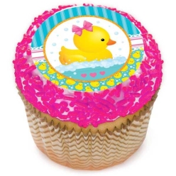 Waddle It Be Girl Cupcake Icing Toppers 12pk