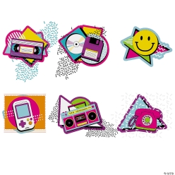 Throw Back Party Cardstock Wall Cutouts-6Pk