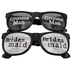 Bridesmaid and Groomsman Plastic Shades Set- 2pcs
