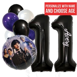 Wednesday PERSONALIZED Name & Double Age Balloon Bouquet
