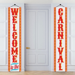 Carnival Giant 6 Foot Double Vertical Vinyl Banner Set