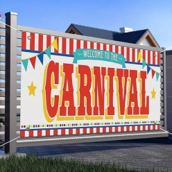 50% OFF: Welcome the the Carnival GIANT Fabric Banner